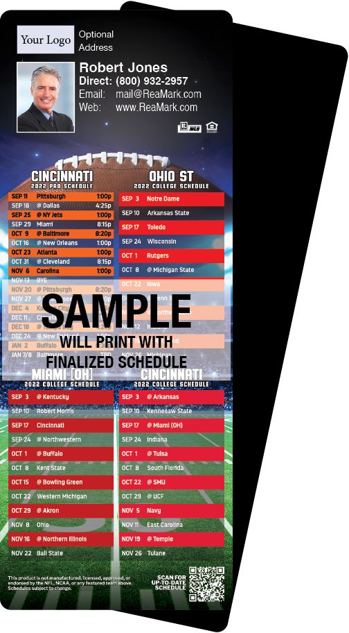 Football Schedules | ReaMark Real Estate Magnets